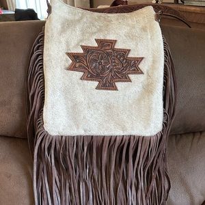 LIKE NEW American Darling Fringe Cowhide Purse